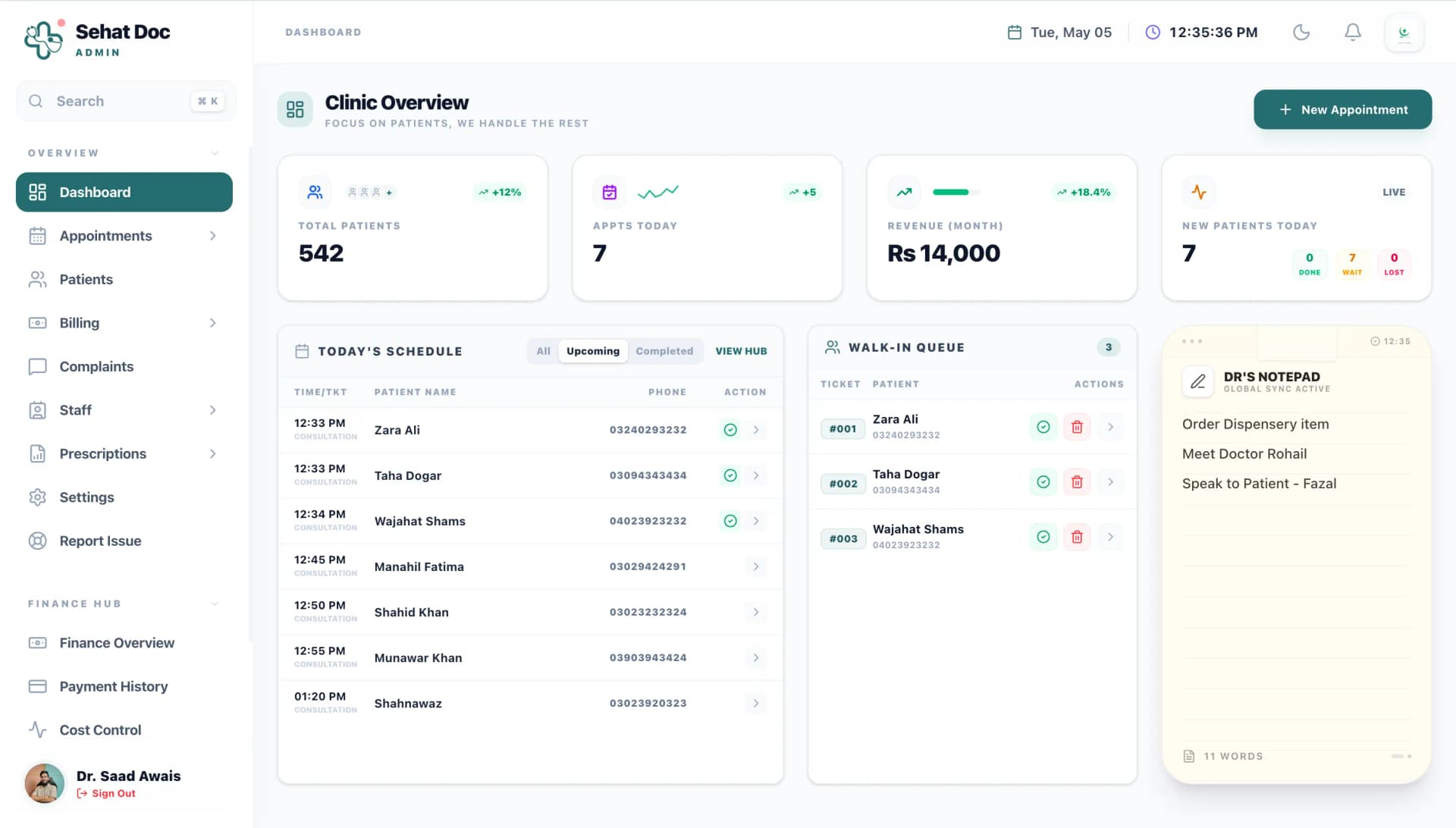 Doctor Dashboard
